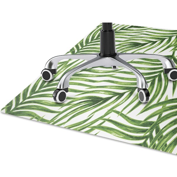 Office chair floor protector palm leaf