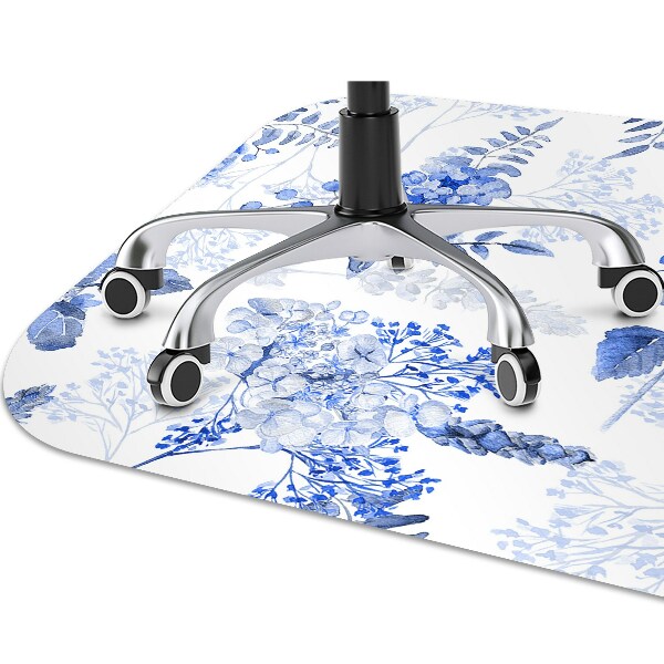 Chair mat blue hydrangea