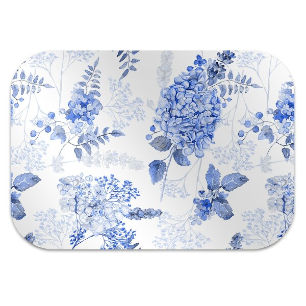 Chair mat blue hydrangea