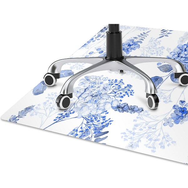 Chair mat blue hydrangea