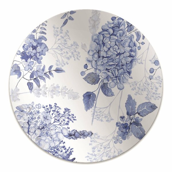 Chair mat blue hydrangea