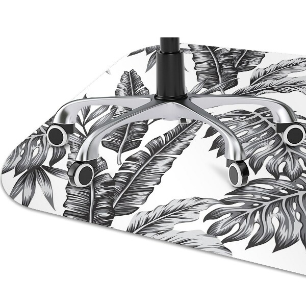 Office chair floor protector palm leaves