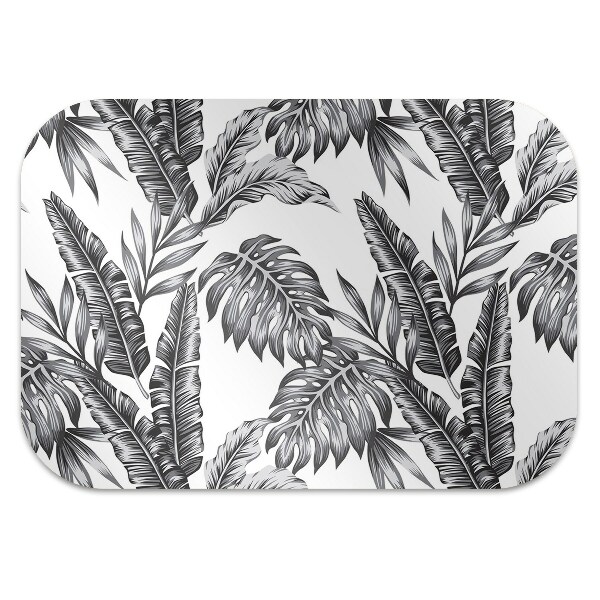 Office chair floor protector palm leaves