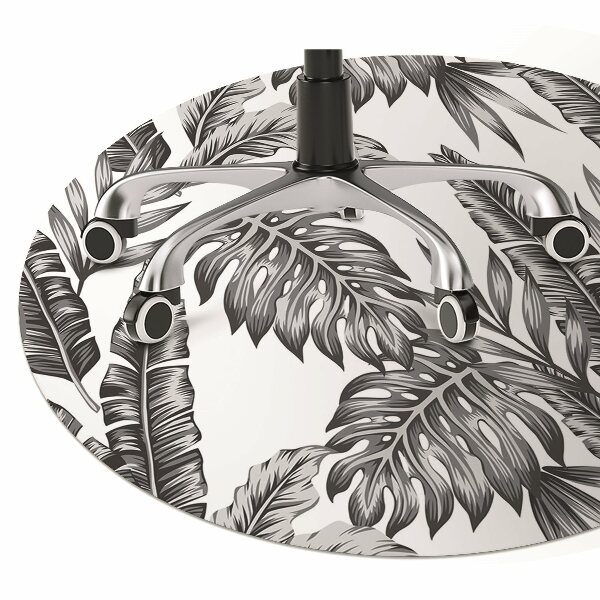 Office chair floor protector palm leaves