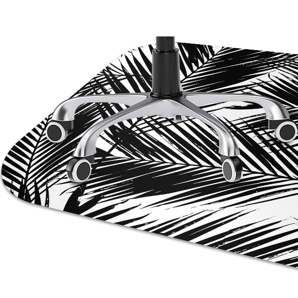 Chair mat Black palm leaves