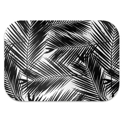 Chair mat Black palm leaves