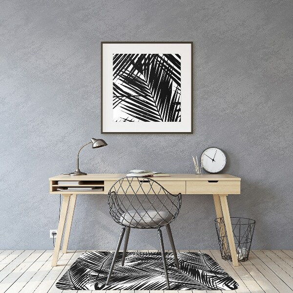 Chair mat Black palm leaves