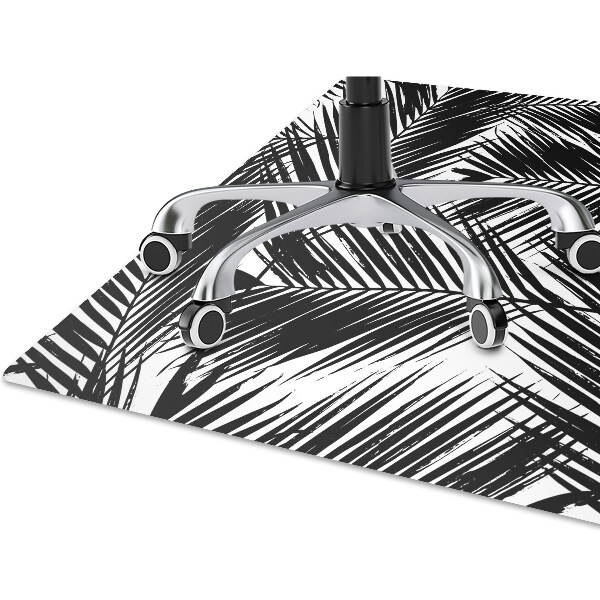 Chair mat Black palm leaves