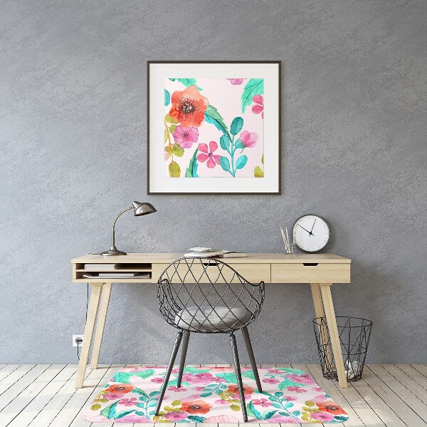 Computer chair mat Beautiful flora