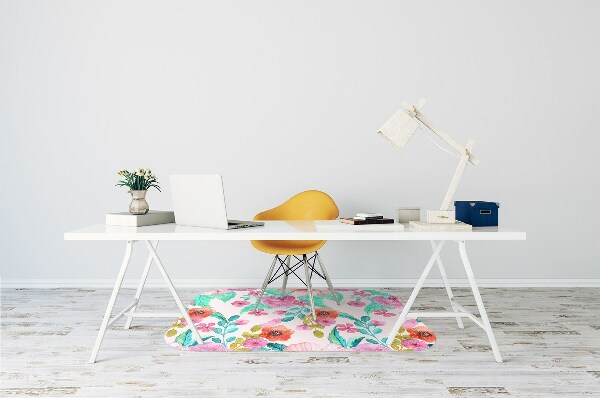 Computer chair mat Beautiful flora