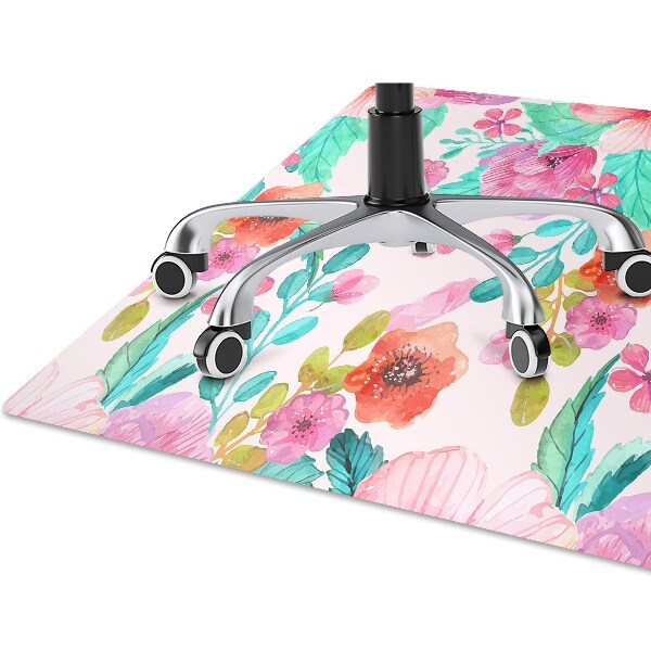 Computer chair mat Beautiful flora