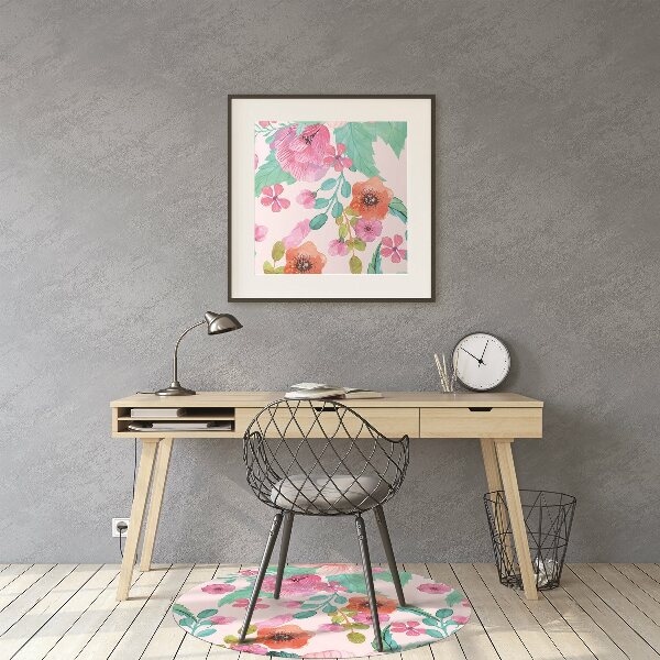 Computer chair mat Beautiful flora