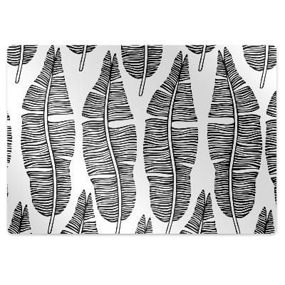 Desk chair mat leaves pattern