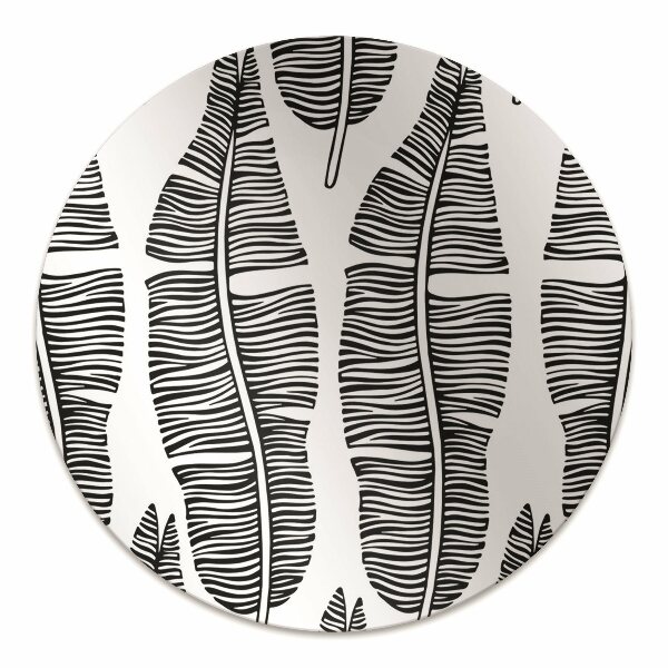 Desk chair mat leaves pattern