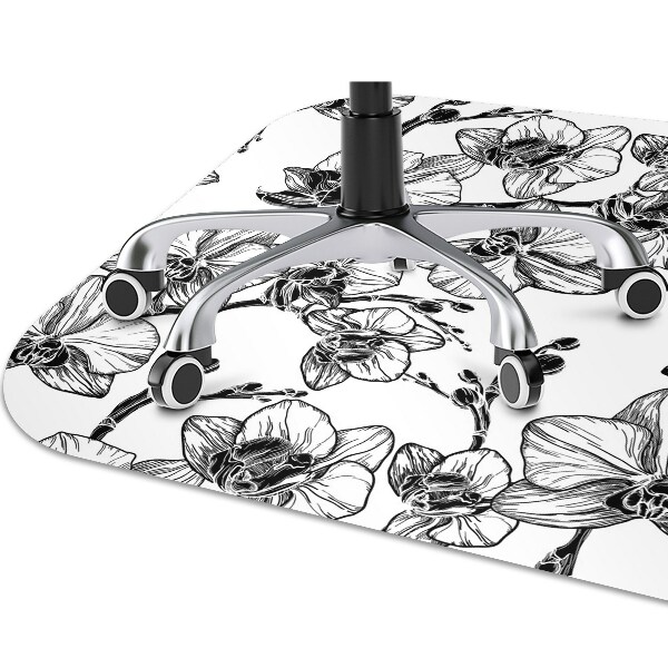 Office chair floor protector orchids