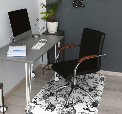 Office chair floor protector orchids
