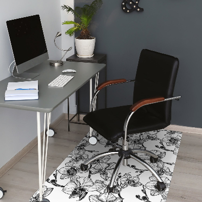 Office chair floor protector orchids