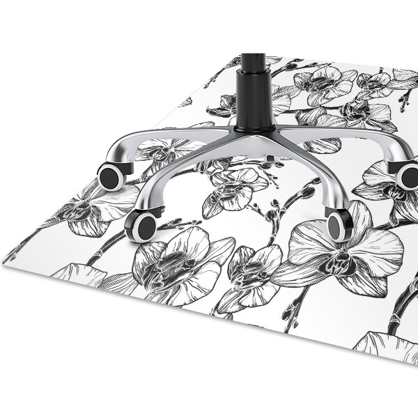 Office chair floor protector orchids