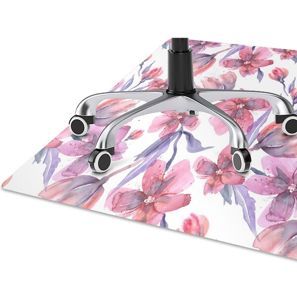 Chair mat floor panels protector pastel flowers