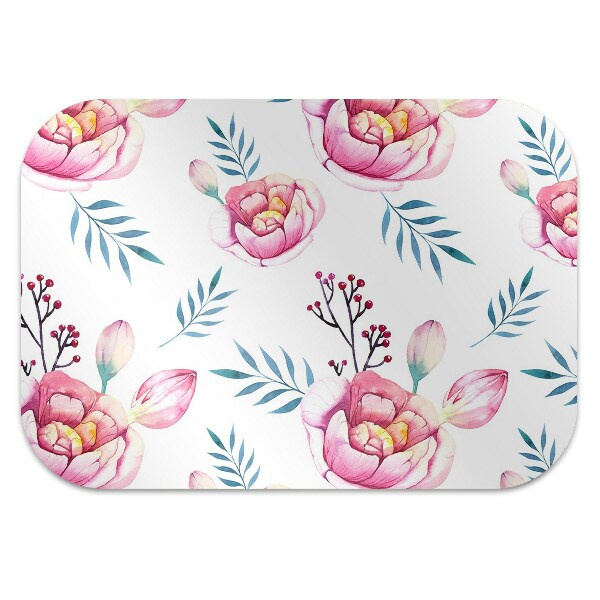 Office chair mat flowers