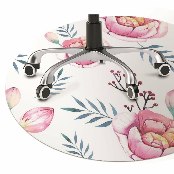 Office chair mat flowers