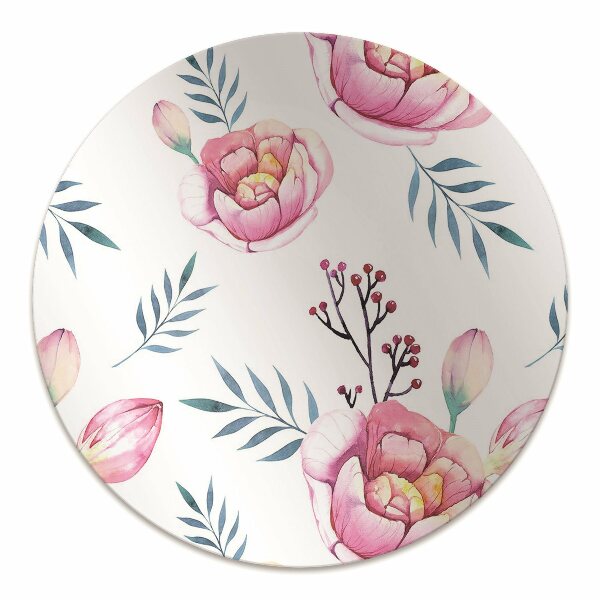 Office chair mat flowers