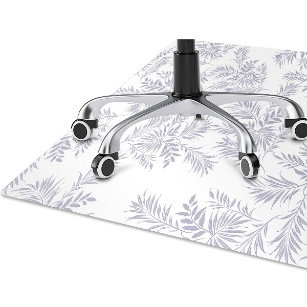 Computer chair mat gray leaves