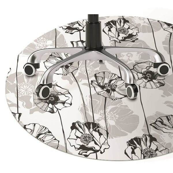 Office chair floor protector flowers Glamor