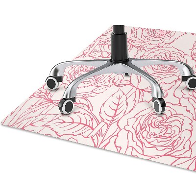 Desk chair mat roses Doodle