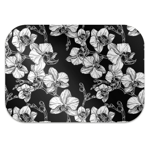 Office chair floor protector flowers negative