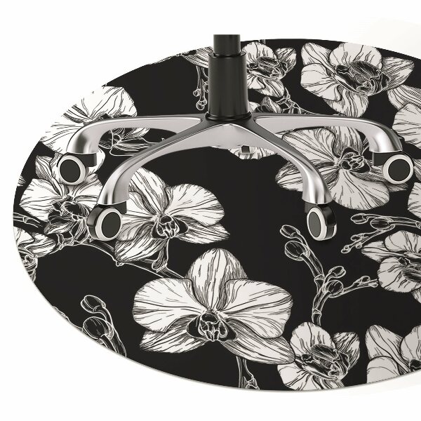 Office chair floor protector flowers negative