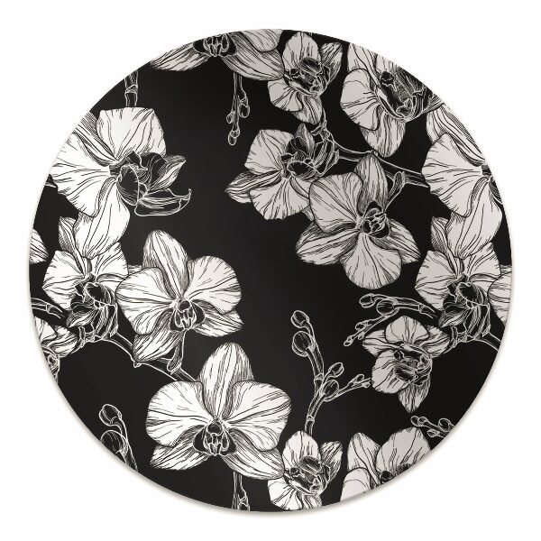 Office chair floor protector flowers negative