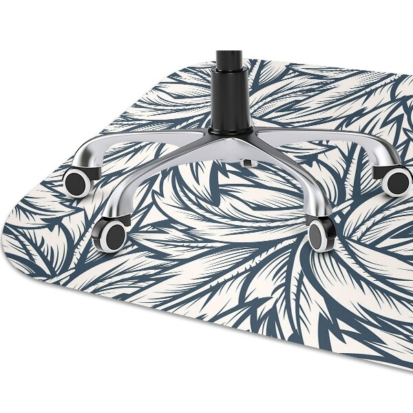 Office chair mat drawn leaves