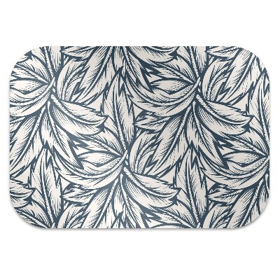 Office chair mat drawn leaves