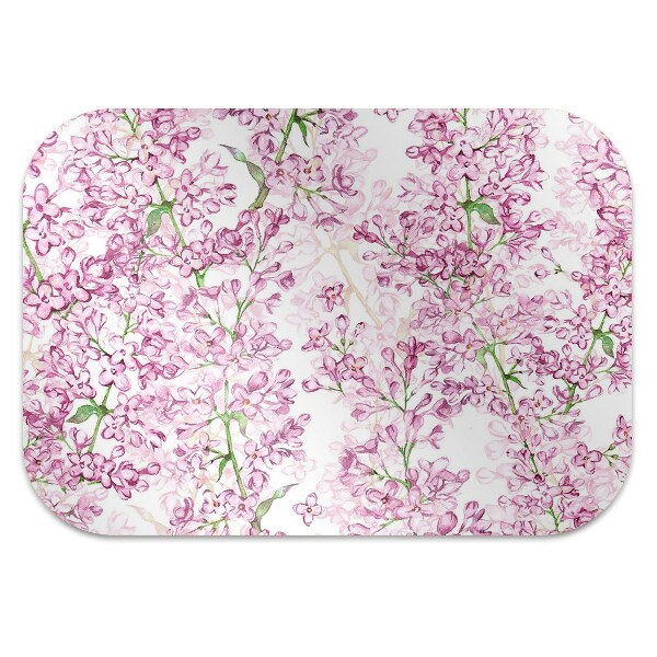 Office chair floor protector lilac flowers
