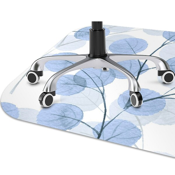 Chair mat floor panels protector Branches with leaves