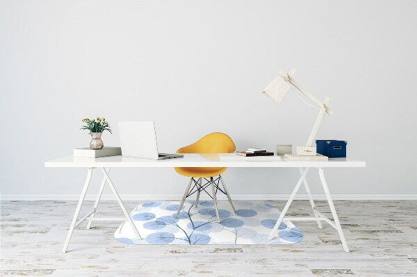 Chair mat floor panels protector Branches with leaves