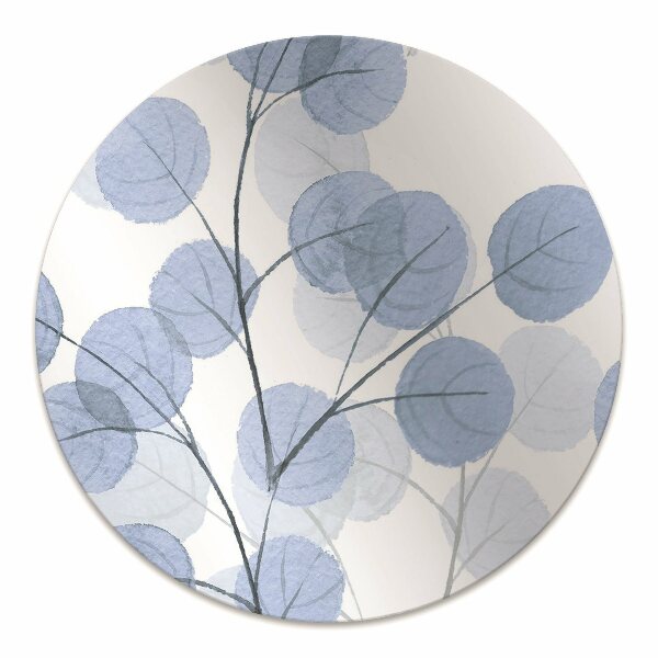 Chair mat floor panels protector Branches with leaves