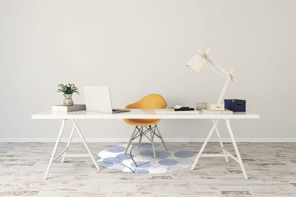 Chair mat floor panels protector Branches with leaves