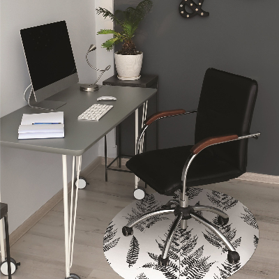 Office chair mat imprints of ferns