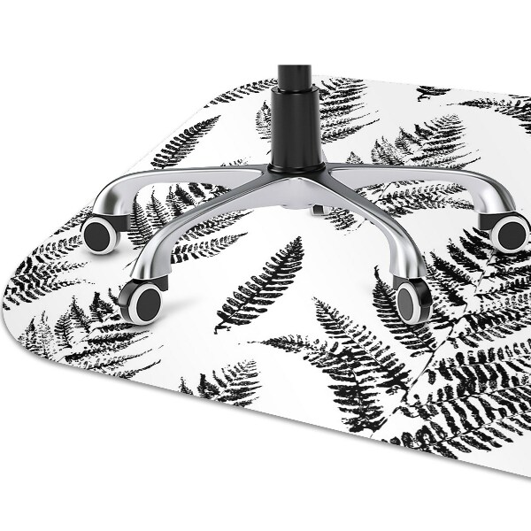 Office chair mat imprints of ferns