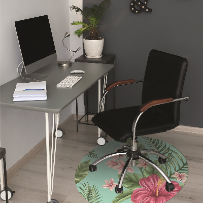 Office chair mat flowers