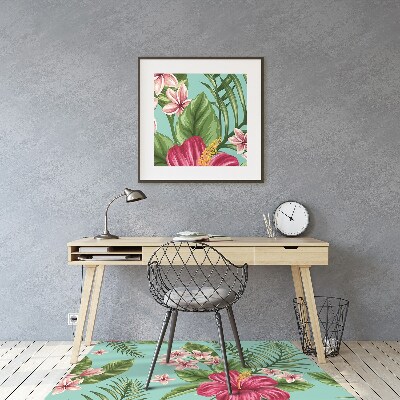 Office chair mat flowers
