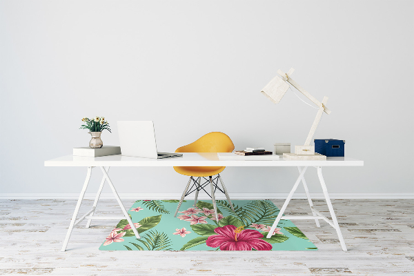 Office chair mat flowers