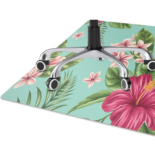 Office chair mat flowers