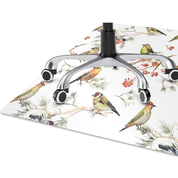 Office chair mat Birds on a branch