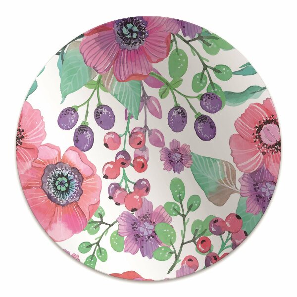 Office chair mat Flowers and berries