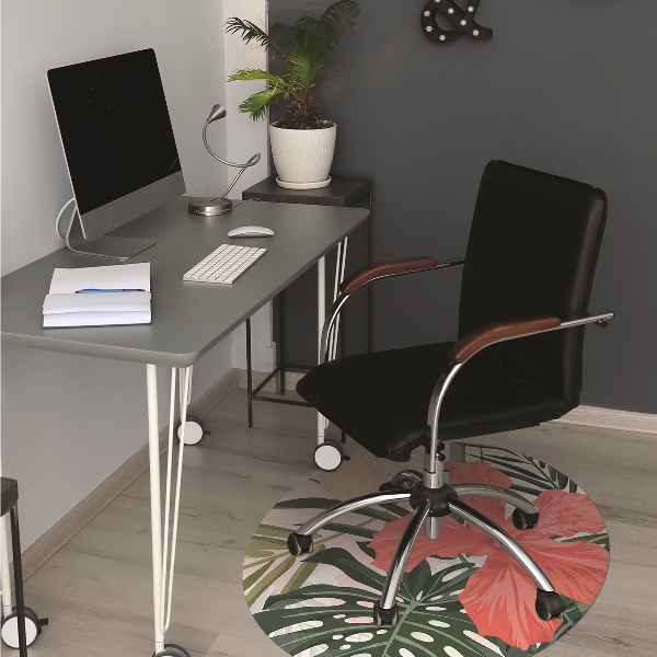 Office chair floor protector Hawaiian island