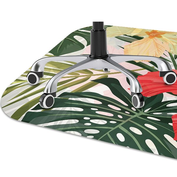 Office chair floor protector Hawaiian island