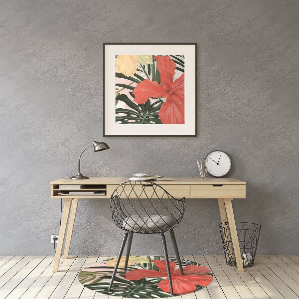 Office chair floor protector Hawaiian island